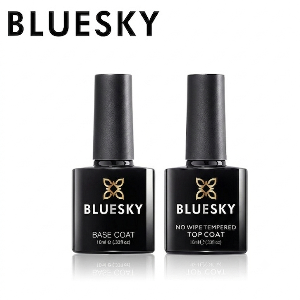Bluesky Base Coat & Tempered Top Coat No Wipe
