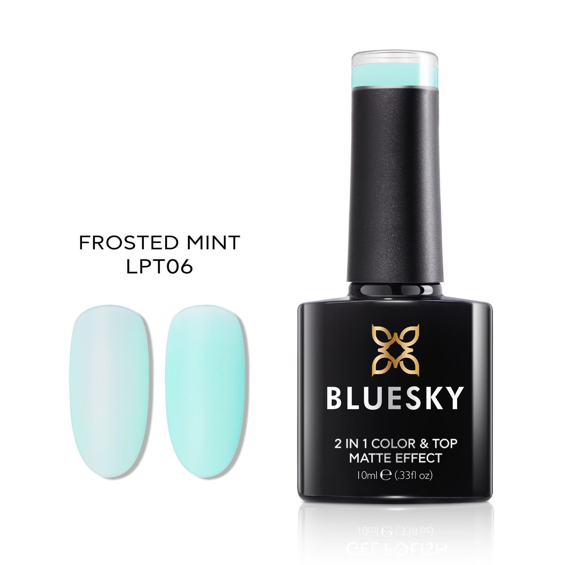 Blueskygellak.nl LPT06 Pastel Top Matte No Wipe Frosted Mint 