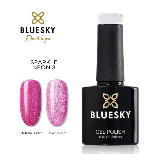 Blueskygellak.nl Sparkle Neon 3 Pink